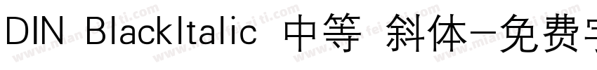 DIN Blackltalic 中等 斜体字体转换